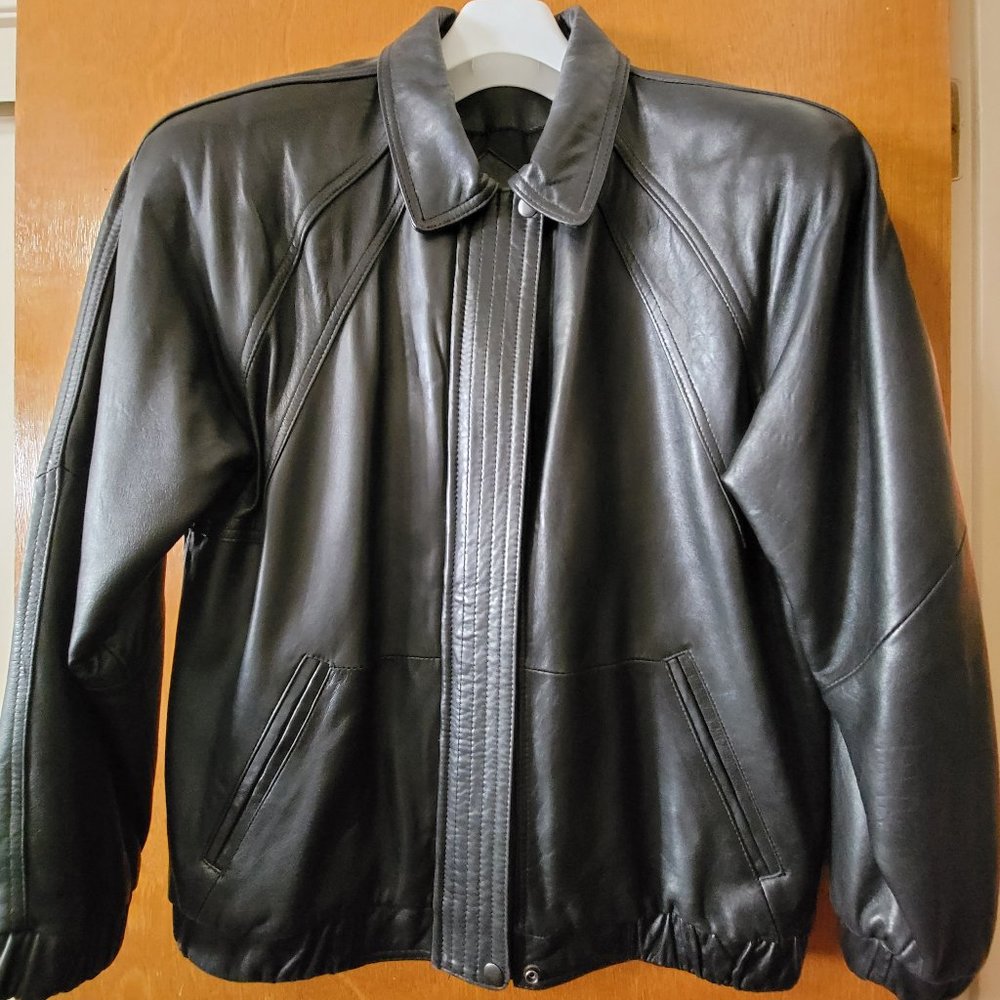 Classic Black Leather Jacket - Women's Timeless Outerwear